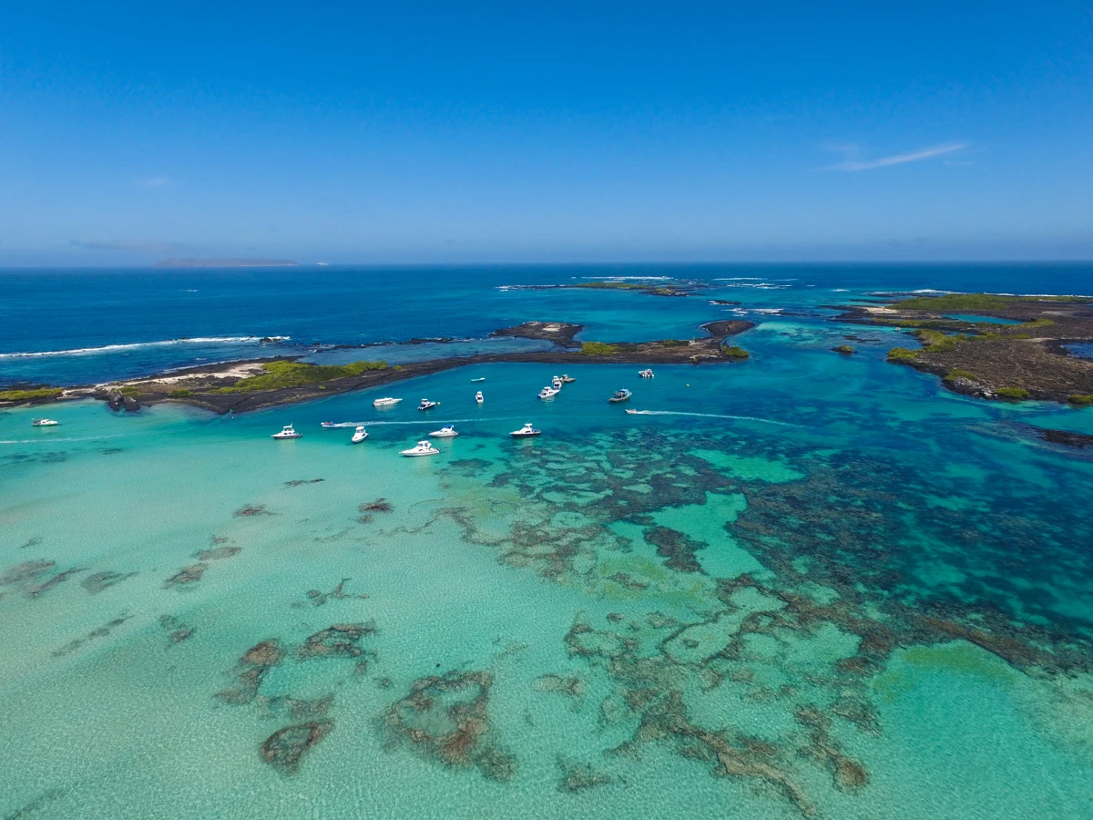 The coast of Isabela Island in the Galápagos, Ecuador.